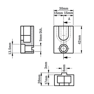 41-410-1 MODULAR SOLUTIONS PROFILE FASTNER GUARD CONNECTIONS FOR REMOVABLE PANELS